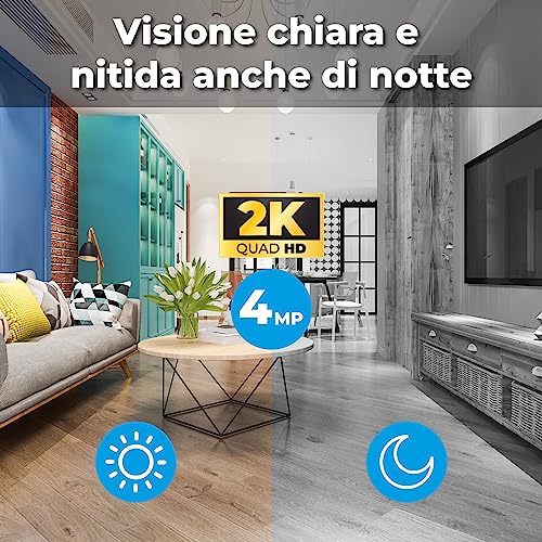 Isiwi Tini Telecamera Wireless 4Mpx Bullet fissa IR LED Audio Bidirezionale Sd Card - 2