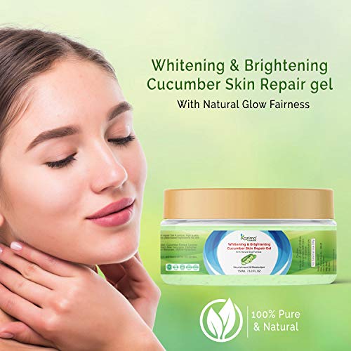 Image of KAZIMA Whitening & Brightening Cucumber Skin Repair Gel With Natural Glow Fairness For All Type of Skin & Face (150ML)