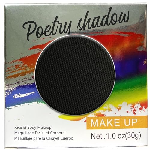 Pintura Negra Cara 30g Pintura Facial para Niños, Maquillaje Corporal al Agua, Kit para Halloween