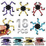 16 Pack Fidget Spinners Deformable Stress Relief Sensory Toy Robot Spinner DIY Mechanical Spiral Twister Creative Chain Gyro Toy for Goodie Bag Stuffers Party Favors Gift Prizes Novely Anxiety Toys