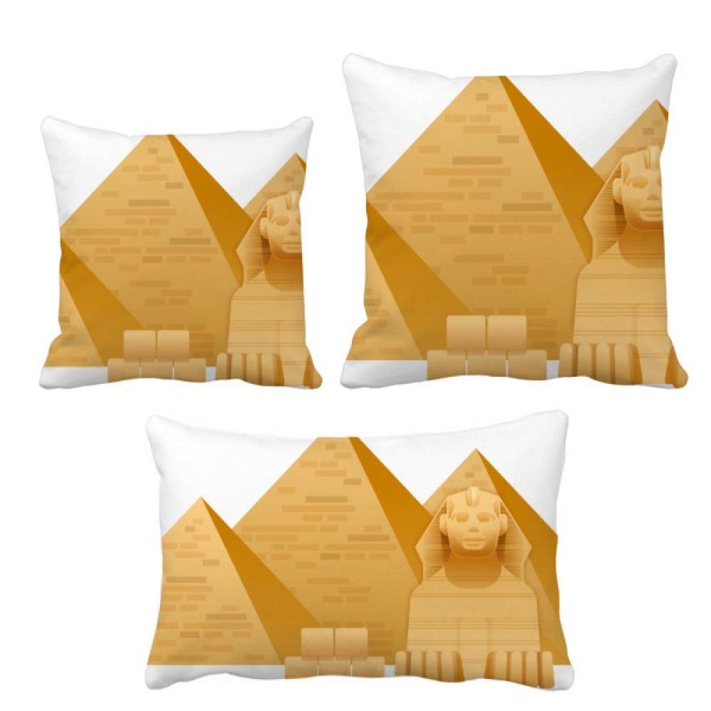 Housse de coussin Égypte pour salon déco sphinx pyramide