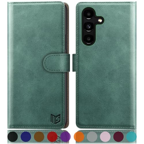 SUANPOT Etui Coque pour Samsung Galaxy S23 FE [RFID Blocage] [Magnétique Protection] Fentes pour Cartes Protection Etui Housse Premium en Cuir PU,Samsung S23...