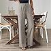 GOHRSHA Linen Pants Women Fashion Clothing Linen Pants Women Wide Leg Long Flowy Wide Leg Palazzo Pants with Pockets Casual Drawstring Elastic Waist Trousers