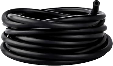 3 Metres Black Silicone Hose for Car Silicone Vacuum Tube for All Air Water Pumps Turbines Inlet,Universal High Temperature Vacuum Tube -ID 4mm,OD 8mm