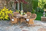 Tortuga Outdoor Sea Pines 5 Piece Conversation Table Set with 4 Chairs and...