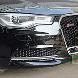 lilili Stoßstangengrill Grill RS6 Style-Frontstoßstange Nebel Kühlergrill Licht Lampenabdeckung Gepasst Fit for Audi A6 C7 Sedan 2012 2013 2014 2015 Autoteile