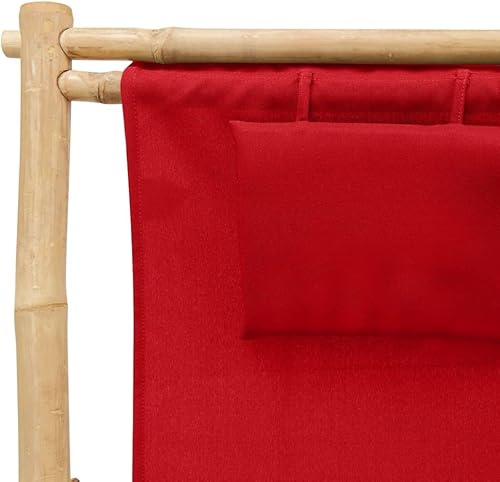 Miniatura 8 de Silla de cubierta de bambú y lona para puerta roja, Sillas para Comedor, sillas de mesa de comedor para estudio, playa, sala de estar, picnic