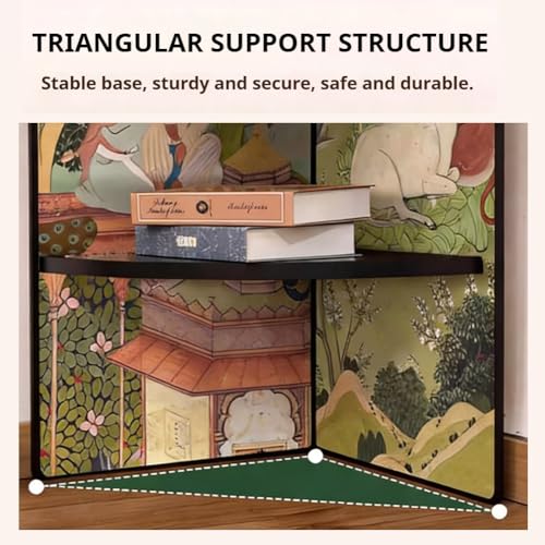 Estantería triangular para salas de estar y dormitorios pequeños con estantes organizadores 8