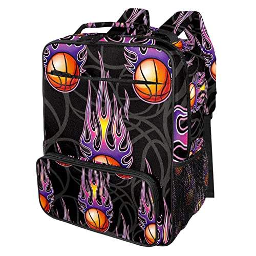 Cartable de voyage et sac de basket-ball violet multicolore unique
