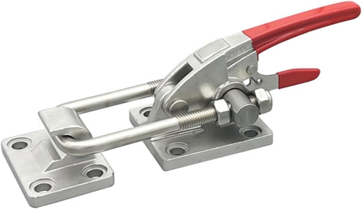 Heavy Duty Large Toggle Clamp Latch Tire Latch 10.2 inch 7496lbs Holding Capacity for Trailer Latch latches Hardware, Galvanized Iron(304 Stainless Steel)