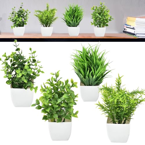 CAREDGO 4 Piezas Mini Plantas Artificiales