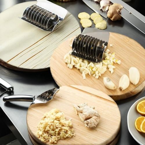 Image of TAZLYN Kitchen Tools Steel Noodles Cutter Stainless Steel Noodle Lattice Roller | Handheld Dough Cutter Kitchen Tools Baking Pastry Tool for Noodle parota Cutter Roller (Pack of 1)