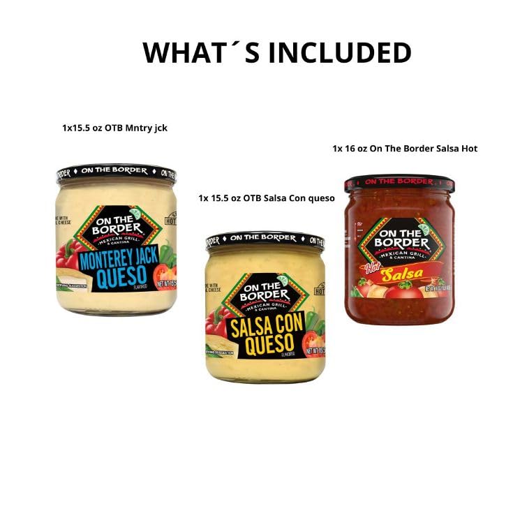 Mexican Style Dips Bundle, 3 Jars Salsa and Salsa con Queso with Monterrey Jack, 15 oz Each, Includes Bonus Bookmark