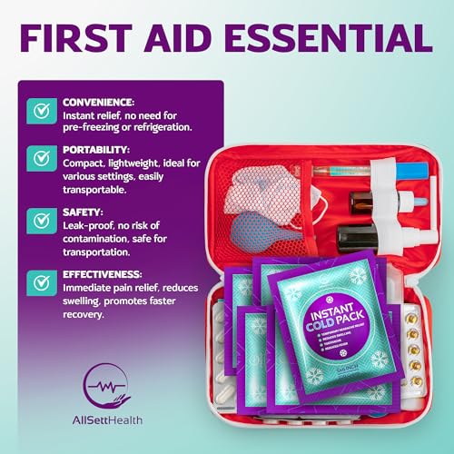 Image of 25 Packs Instant Ice Cold Pack (6 inch x 5 inch) - Disposable Instant Ice Packs for Injuries | Cold Compress Ice Pack for Pain Relief, Swelling, First Aid & Outdoor Activities