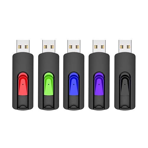 USB Stick 64GB 5er Pack, Vansuny USB 2.0 Speicherstick Slide Einziehbare 5 Stück)