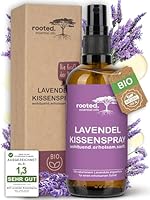rooted.® Lavendelspray 100ml [100% ECHTES BIO-LAVENDELÖL] - Lavandula Angustifolia - wohltuend, erholsam & sanft - Premium Lavendel Spray - Ideal als Kissenspray, Schlafspray - Sleep Spray