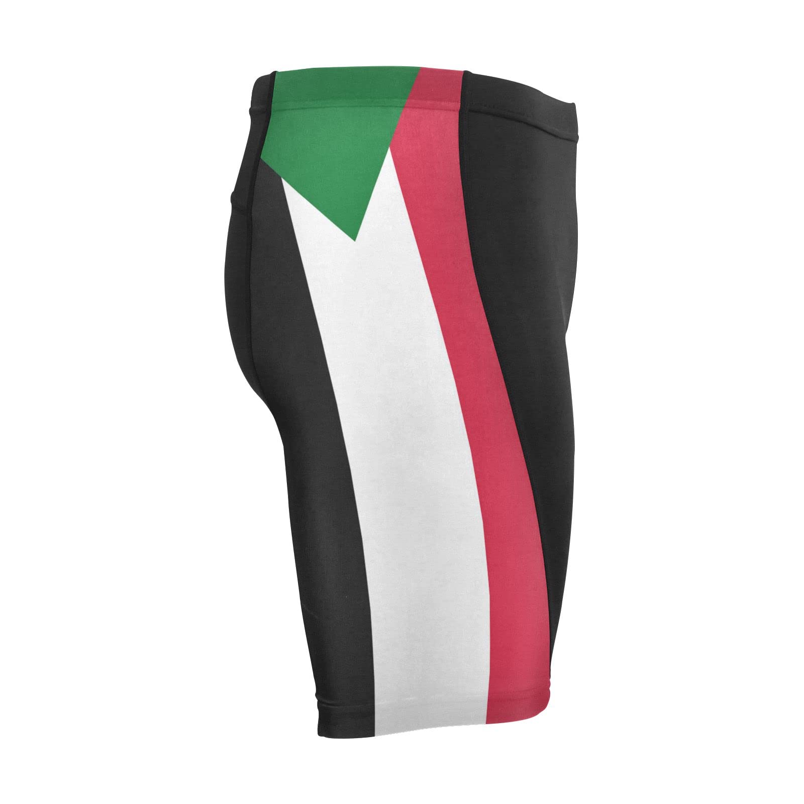 Sudan Flag Men's Bike Shorts Padded Cycling Bicycle Biking Shorts Tight Multicolor