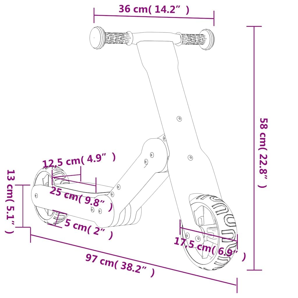 Trottinette Enfant 2 en 1 Rouge et Noir, draisienne avec siège en PU, Guidon réglable 135 degrés, Roues EVA, Porteur léger pour extérieur Jardin Cour, Charge 50 kg, 2 à 5 Ans