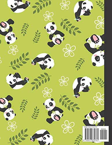 Blank Music Sheet Notebook: Large Music Manuscript Paper Journal Baby Panda With Bamboo, Staff Paper, Music Composition And Songwriting Notebook image 4