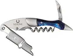 Abridor saca-rolhas Sommelier Pro NERONE aço inox azul
