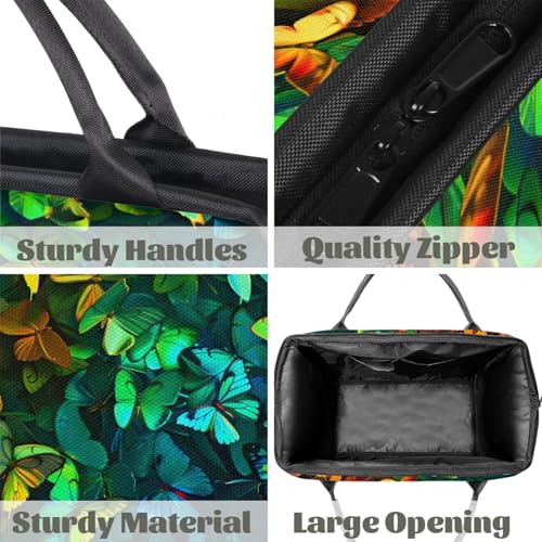Overnight Weekender Bag for Women Men Animal Rainbow Butterfly Waterproof Carry On Travel Duffel Bags with Zipper Lightweight Sports Gym Bag Luggage Workout Handle Bags for Traveling Yoga Camping4