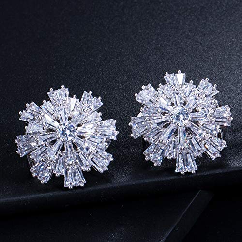 Bijoux en zircon cubique rose et grand cristal étincelant