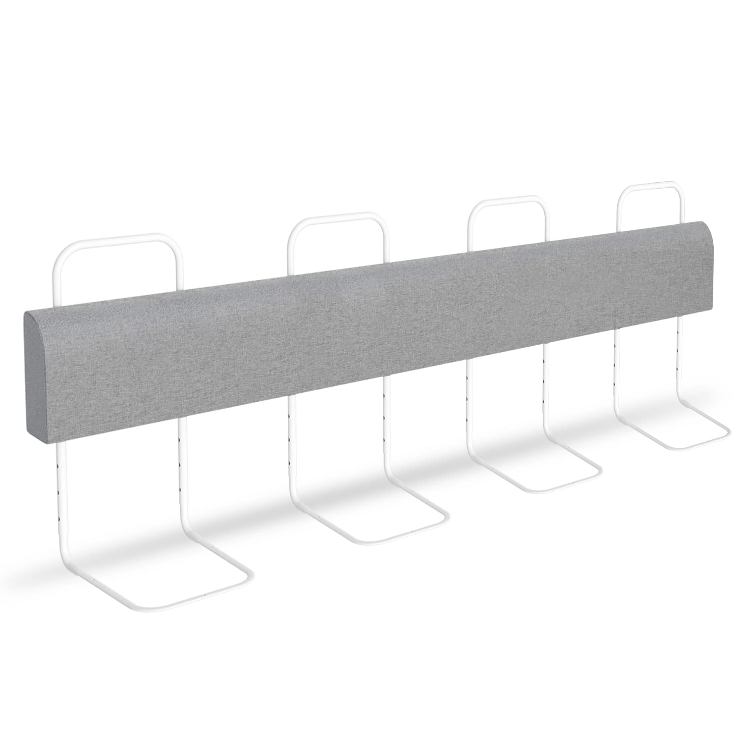 Yakimz Bettgitter für Kinder 200cm, Bettschutzgitter 5-Loch Höhenverstellbar, Rausfallschutz Bett, Kinderbettgitter, Babybettgitter Sicher, Einfach zu Montieren, Grau
