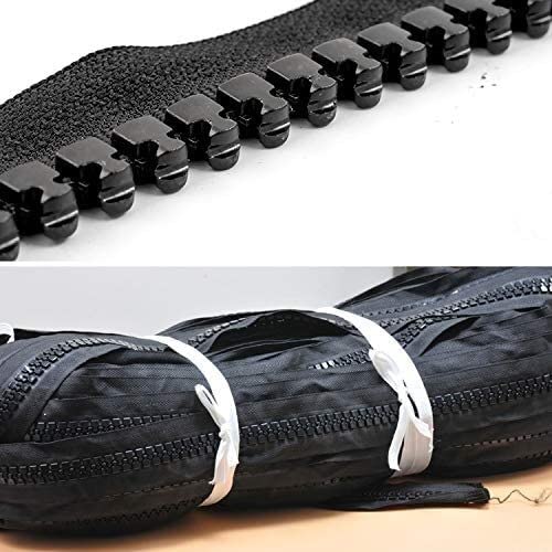 cerniere, cerniera di ricambio two way zip，zip for jacket，Open zipperOpen-Ended Zip Fasteners,Coil Zippers,1pcs 8# 10# Nylon Zipper With Large Thickened Slider, Black Zippers For Sewing Big MosquitoNe