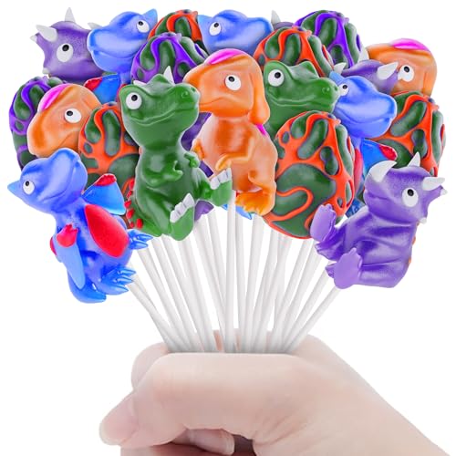 Dinosaur Lollipops 30pk- Dinosaur Candy For Dinosaur Party Favors - Dinosaur Suckers & Dino Candy - For Dino Party Favors - Dinosaur Snacks
