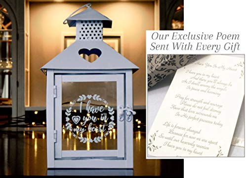 Unique Sympathy Candle Holder Vintage Lantern Gift with Message for Funeral Or Memorial