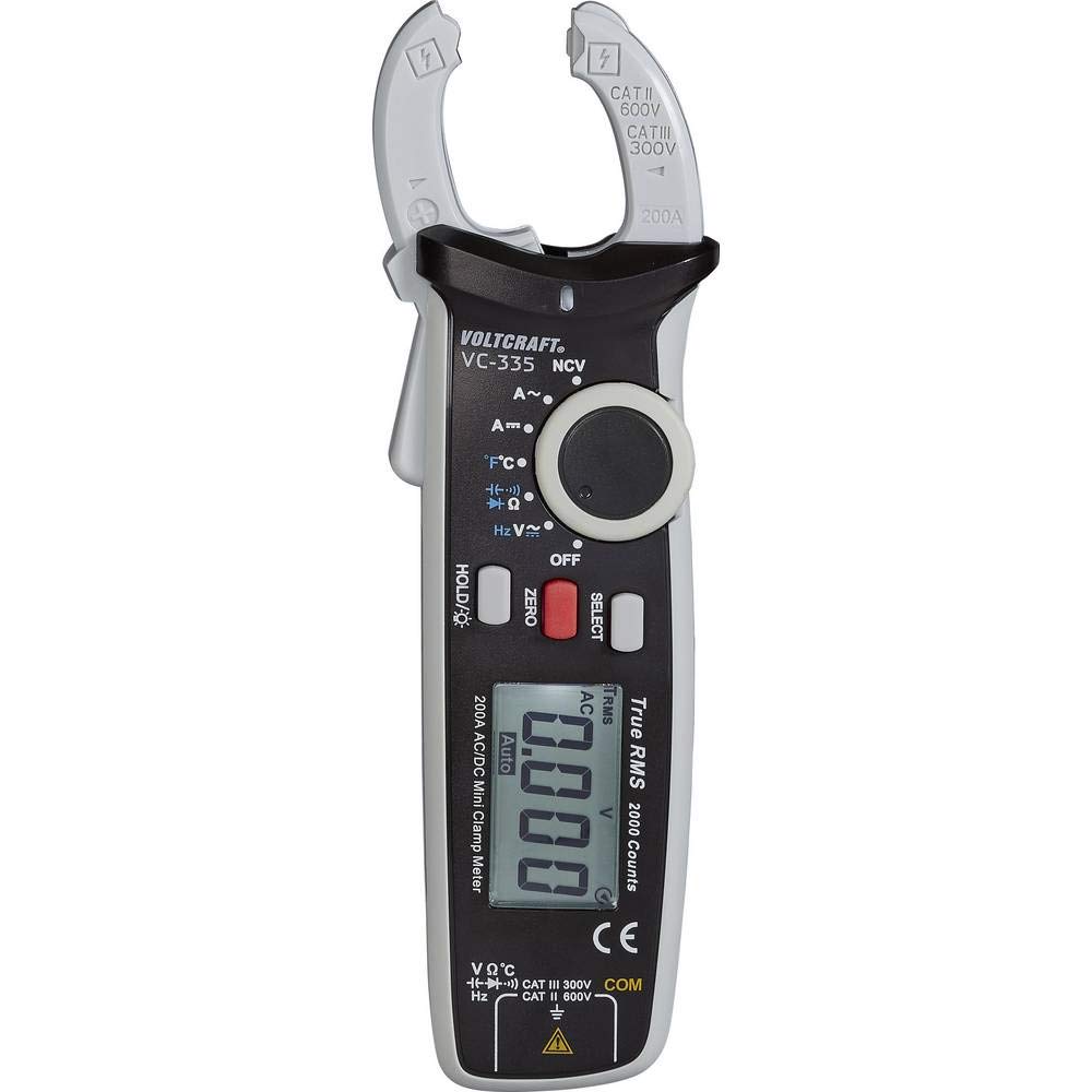 VOLTCRAFT VC-335 Stromzange digital CAT II 600 V, CAT III 300 V Anzeige (Counts): 2000