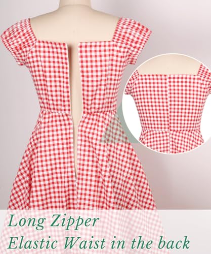 Image of YARN & INK Retro Swing Dresses for Women 1950s Vintage Rockabilly Clothes Pinup Clothing Cocktail Party Dress