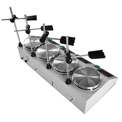 Miniatura 7 de YUEWO Agitador magnético digital de 2400 rpm, mezclador magnético de placa caliente, mezclador de laboratorio con barra de agitación (placa de 4