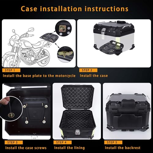 Kosoley Motorcycle Top Case 45L