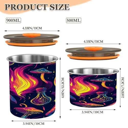 Envase de café hermético de acero inoxidable 17oz miniatura 2