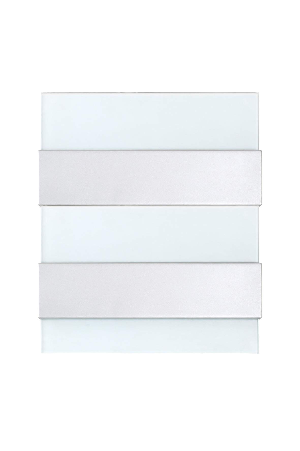 Delux, cassetta di distribuzione moderna, da incasso, da 8, 12 e 24 moduli, per montaggio a parete, 1 fila e 2 file, IP4x (24 moduli, in vetro bianco)