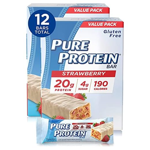 Pure Protein Strawberry Greek Yogurt Protein Bars, 1.76 oz, 6 Count, 2 Pack (Packaging May Vary)