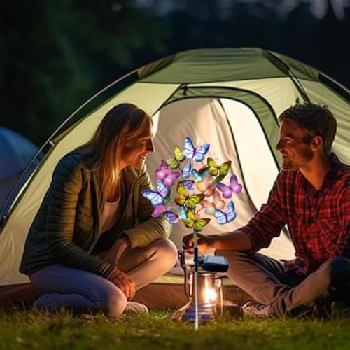 Estaca decorativa de farol para jardín con luces solares de exterior 3