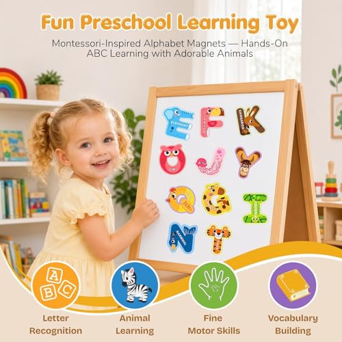 Alphabet Magnets ABC Magnets for Fridge Kids Magnetic Alphabet Letters - image 2