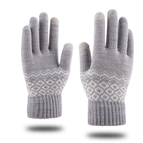 タッチスクリーン手袋タッチスクリーン厚手ニットグローブ冬の秋の男性厚み付け暖かいウールカシミヤソリッド手袋ミトンビジネス手袋 Soul hill