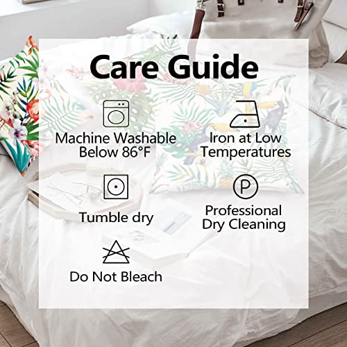 Uiiooazy Green Tropical Palm Leaves Throw Pillow Covers For Living Room Sofa Decor Pink Flamingo Birds Spring Flowers Outdoor Home Decorative Pillow Covers 24X24 Inches 4Pcs Set #TOP4