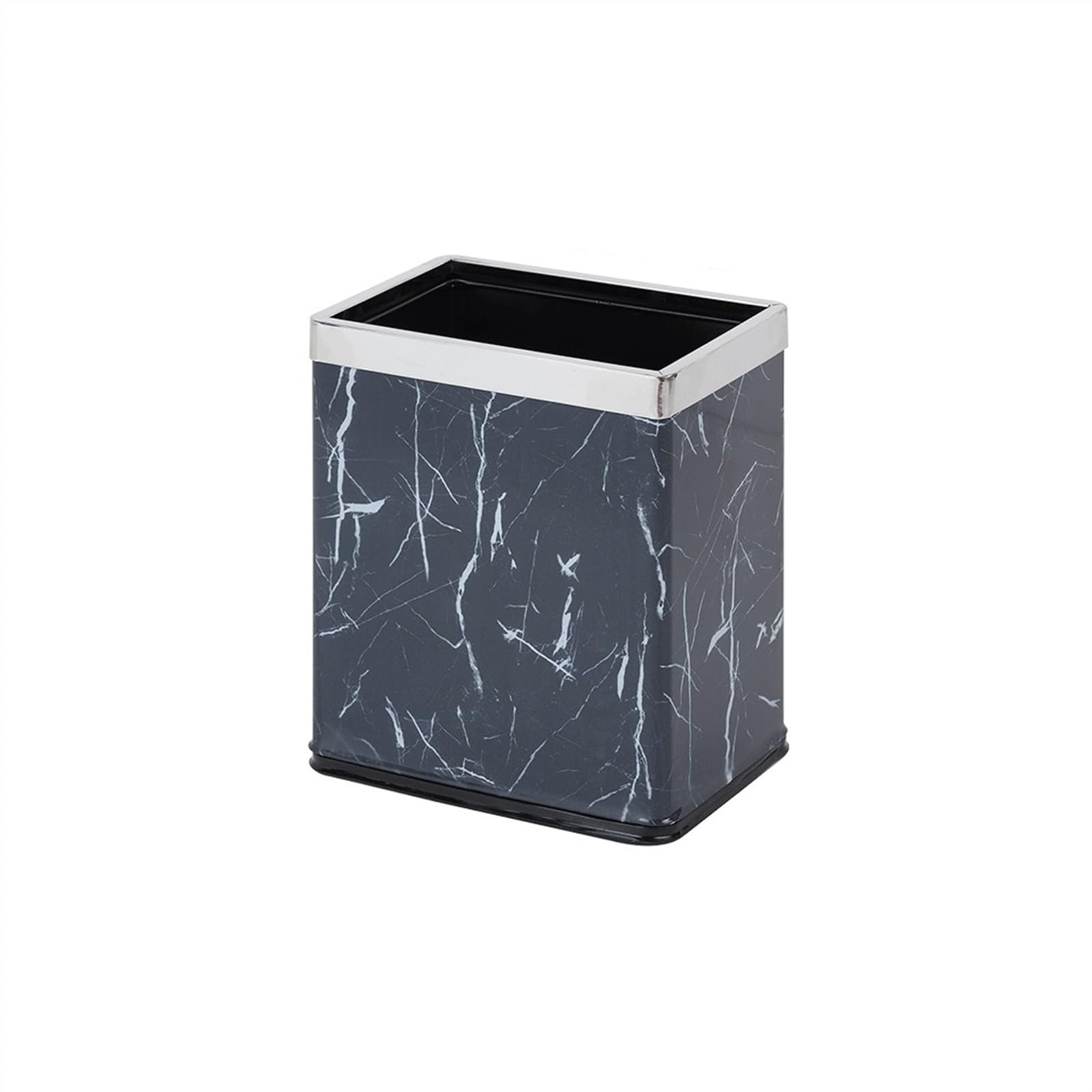 H8Q4D7N5G9 Dustbin Open Top Wastebasket Square Trash Can Kitchen Waste Paper Basket for Home Office