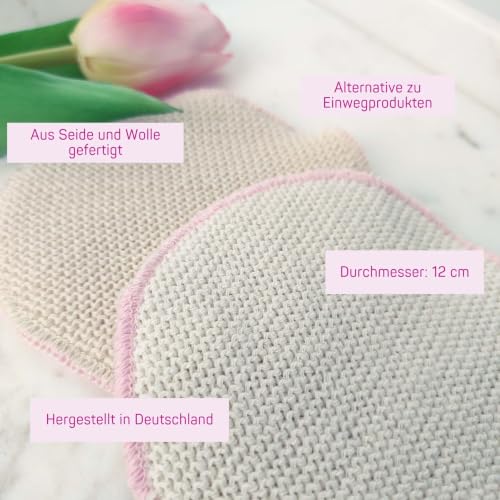 ELANEE Seide-Wolle-Stilleinlagen (2-lagig), handwaschbar, 1 Paar – Ansicht 3