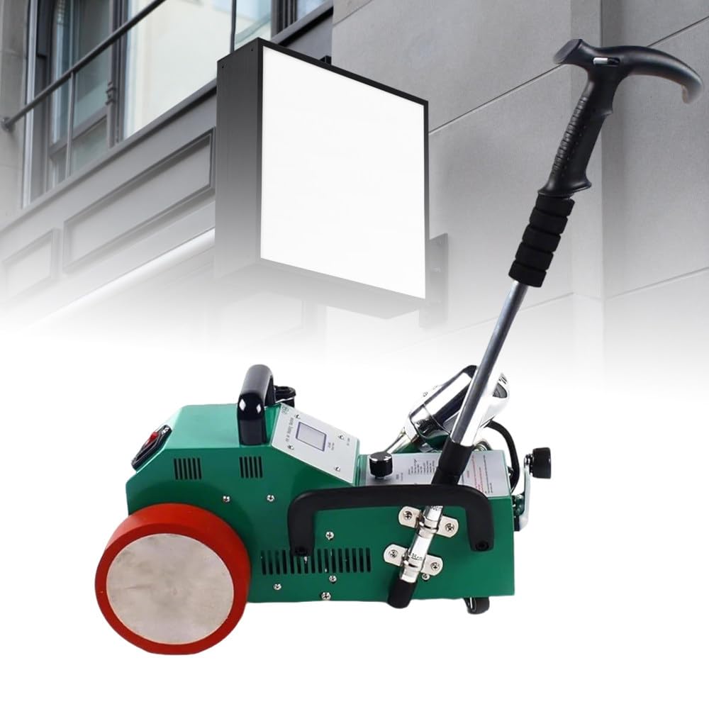 XCSCUK Automatic Hot Air Seam Welding Machine,Splicing Thickness 0.2-2mm, Temperature Control 20-680℃, for PVC, Plastic Fabric, Advertising Signage