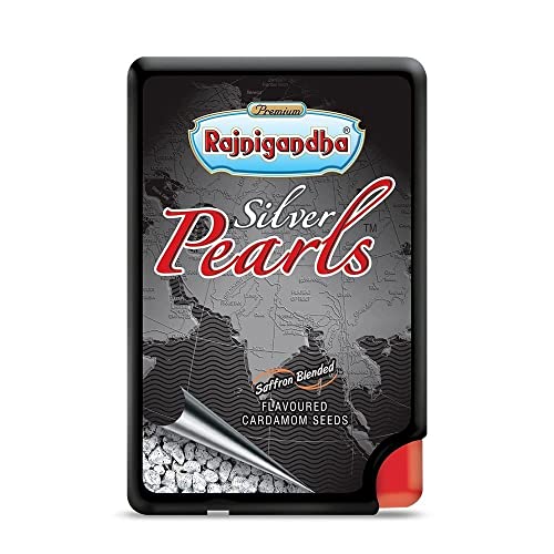 Rajnigandha Saffron Blended Silver Coated Pearls, Elaichi - 6.25G - (Pack Of 3) #TOP1
