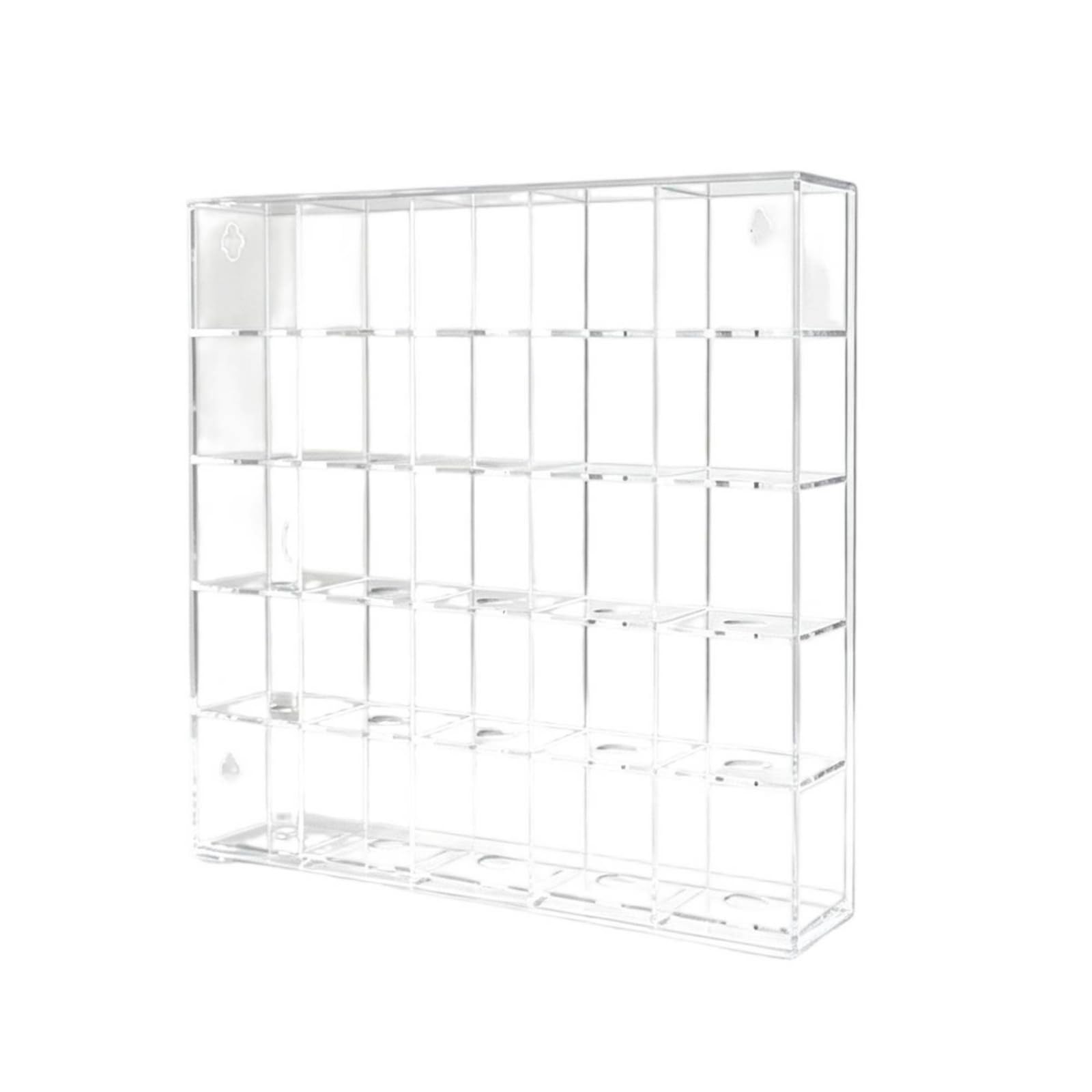 Vitrina para Pelotas de Golf Caja Expositora Soporte Organizador Estante Compartimentos Individuales en Plexiglás Transparente con Acceso Frontal , 25 Rejillas