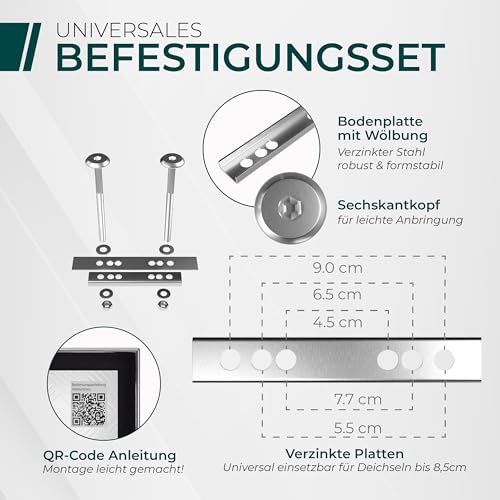 CargoVA - Wasserfeste Deichselbox - Mit Befestigung & Vorhängeschloss - Abschließbare Anhängerbox [50x17x20CM] - Transportbox