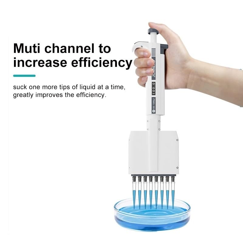 Multichannel Pipette Chemical Lab Equipment Digital Adjustable Micropipette Laboratory 8 Channels Pipette 12 Channels(12 Channels 0.5-10ul)