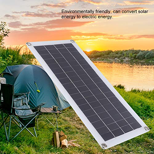 Solarpanel-Ladegerät, 20 W 18 V Dual-USB-Anschluss Tragbares Hochleistungs-Photovoltaikmodul für Campingreisen im Freien