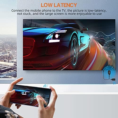 4K Wireless Display Dongle, FIYAPOO WiFi HDMI Display Receiver, Miracast Airplay Dongle Adapter Screen Mirroring from Phone/Pad to TV/Projector, Support Miracast DLNA AirPlay Netflix